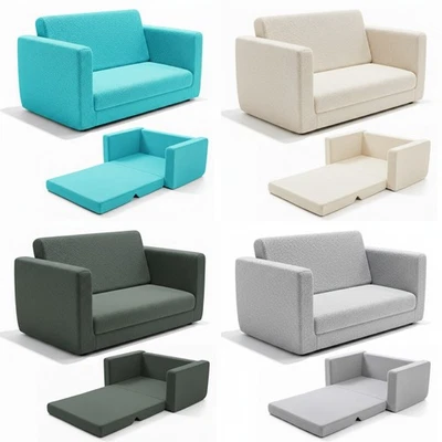 DURAFOAM Kids 2-in-1 Sofa Bed Convertible Couch for Children - Space-Saving & Comfortable