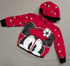 Disney Parks Classic Mini Mouse, Zip Up - Hooded Jacket Girls Size 4