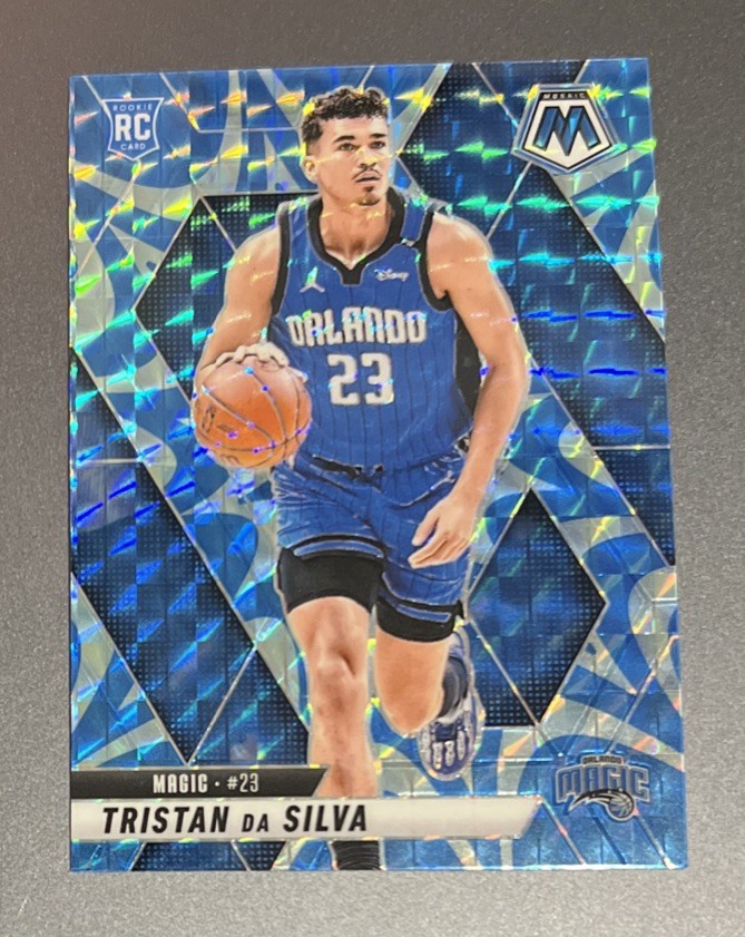 2024-25 Mosaic Basketball - Tristan Da Silva RC - Reactive Blue Mosaic #230