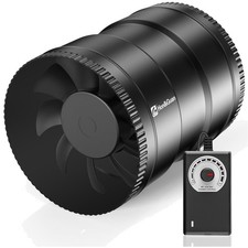 Lüfter Rohrventilator Badlüfter regelbar 150mm Abluft Motor Kunststoff