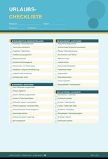 Urlaubs Checkliste 2026 PDF Familien Packlist...