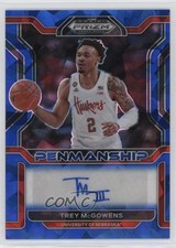 2022 Prizm Draft Picks College Penmanship Blue Ice 71/75 Trey McGowens Auto 10qe