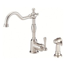 Gerber Opulence Kitchen Faucet with Side Spray - Farmhouse Style, Single Hand...