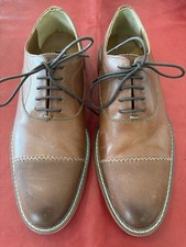 Men  s Brown Captoe Oxford Leather Sz 9medium Ret 75.00 GorgioBrutini 23.50