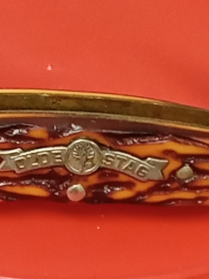 1975 Four Bladed Stockman with Stainless Steel Bolsters by Olde Stag Brand - Image 2 of 4