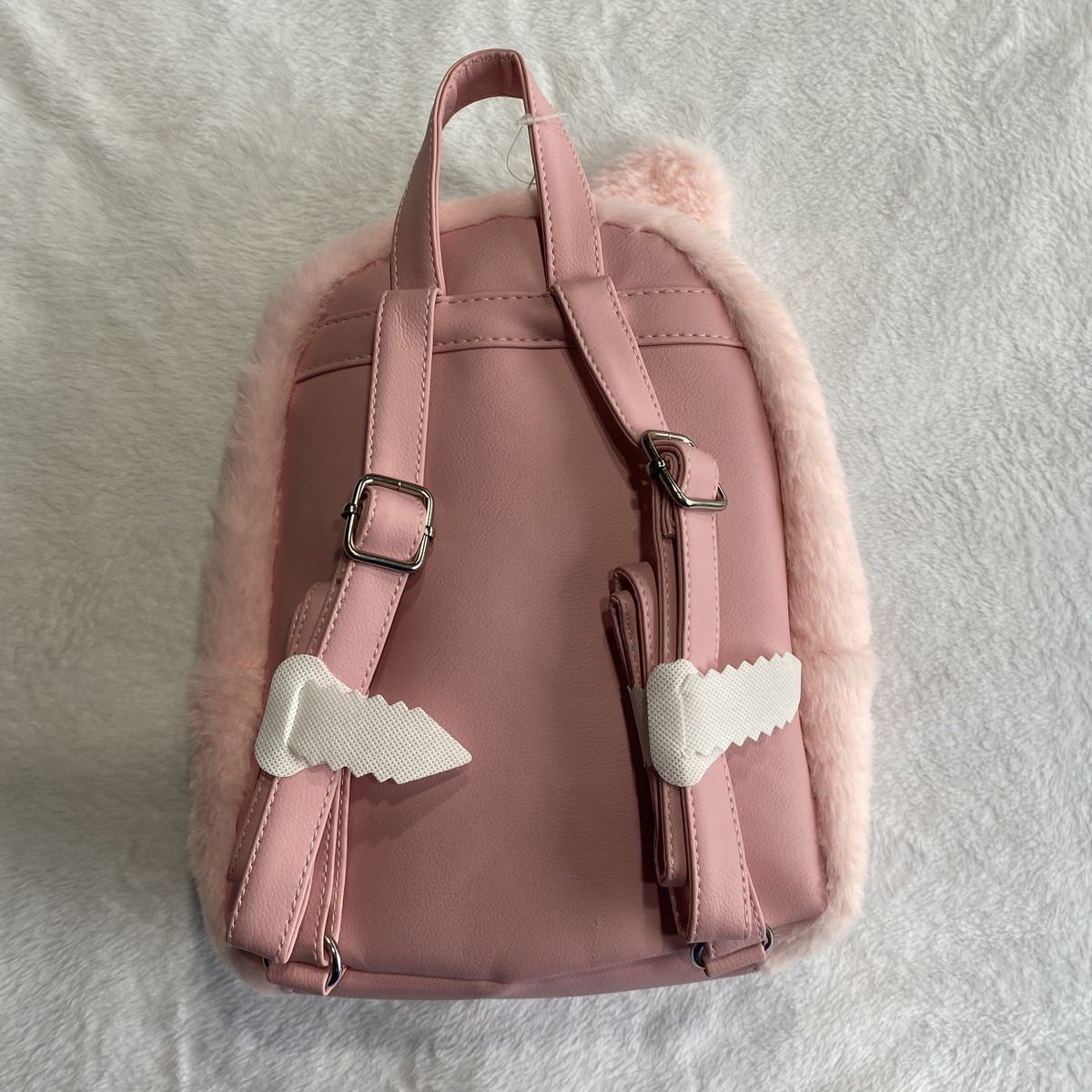 Loungefly My Melody Fuzzy Pink Hello Kitty Sanrio Mini Backpack Bag New Sanrio My Melody & Kuromi Cake Mini Backpack | Loungefly main image 3