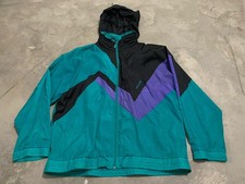 Vintage Adidas 90s Windbreaker Track Jacket Colorblock Full Zip Size Large