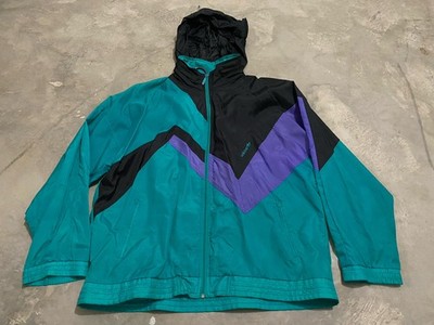 Vintage Adidas 90s Windbreaker Track Jacket Colorblock Full Zip