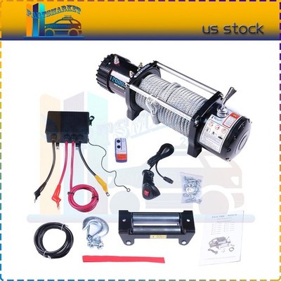 12000LBS Off-road Electric Towing Winch Steel Rope Universal fits jeep Wrangler