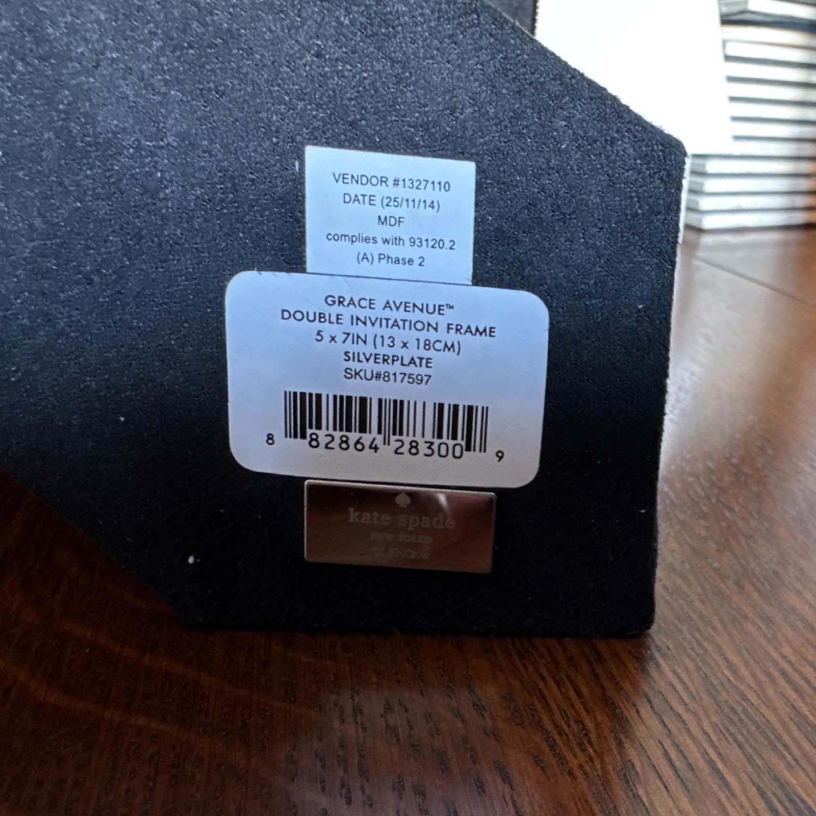 kate spade new york Grace Avenue Double Invitation Frame Silverplate 5x7" thumbnail 3