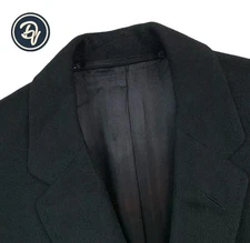 VTG 40 L Walter - Morton X Louis Boston 100 % Cashmere Solid Black Over Coat