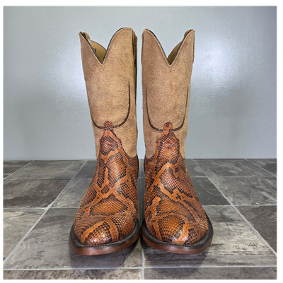 LUCCHESE x NICK FOUQUET HAWK MOON EXOTIC PYTHON LEATHER MENS BOOTS