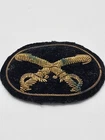 Civil War Calvary Officer Crossed Sabers Embroidered Hat Insignia 1.75"