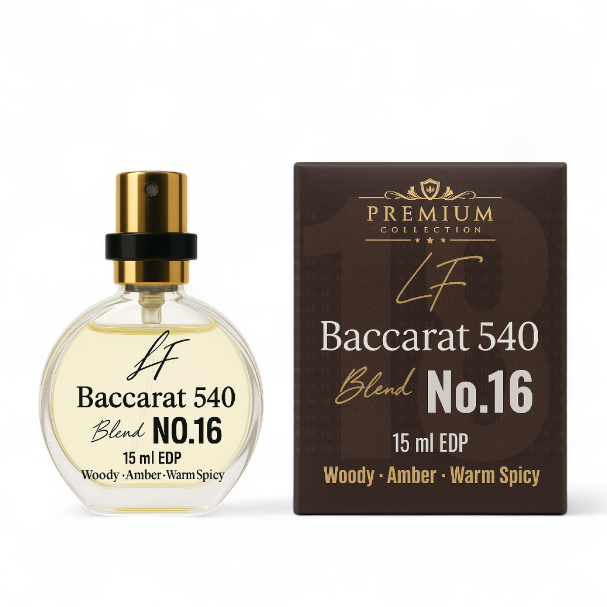 Blend No.16 Baccarat 15ml EDP Oil-Based Amber Saffron & Woods Travel Fragrance