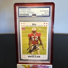 2007 Topps Patrick Willis RC Rookie ON CARD Auto PSA/DNA Authentic 49ers HOF. rookie card picture
