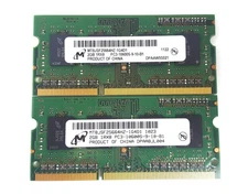 Micron 4GB (2 X2GB) PC3-10600S DDR3 1333MHz So-Dimm Memory MT8JSF25664HZ-1G4D1