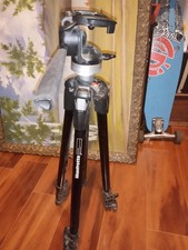 Manfrotto 190XDB Tripod 390RC2 3-Way Pan Tilt Head Pro Aluminum Made in Italy