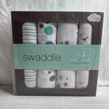 Aden  Anais Star Bright Large Swaddle Blanket Cotton Muslin 47"x47" 4 Pack NEW
