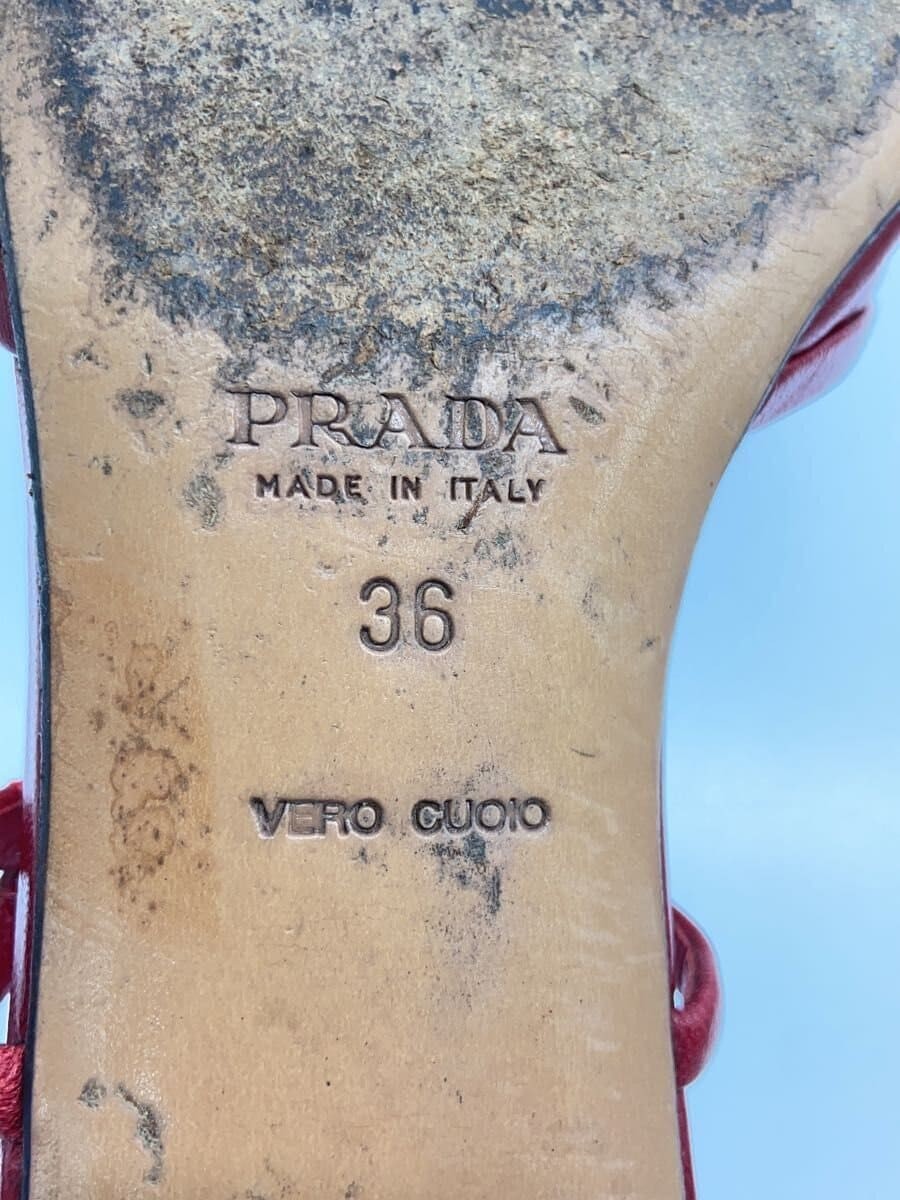 Prada Sandals 36 Red Jlk28 thumbnail 5