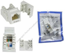 Cat5e RJ45 Keystone Network/Ethernet 10/100/1000 Jack/Port 110Punch Down WHITE