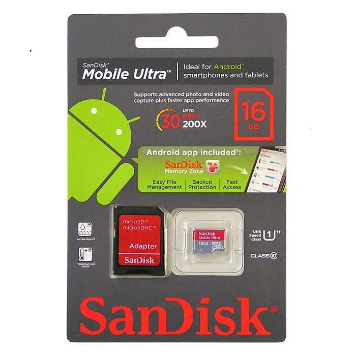 SanDisk 16GB Mobile Ultra MicroSD HC Class 10 Memory Card 16G SDSDQUA-016G-U46A - Image 3 of 3