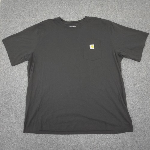 Carhartt Shirt Mens 2XLARGE Black Short Sleeve Crew Neck Casual cotton Size 2XL