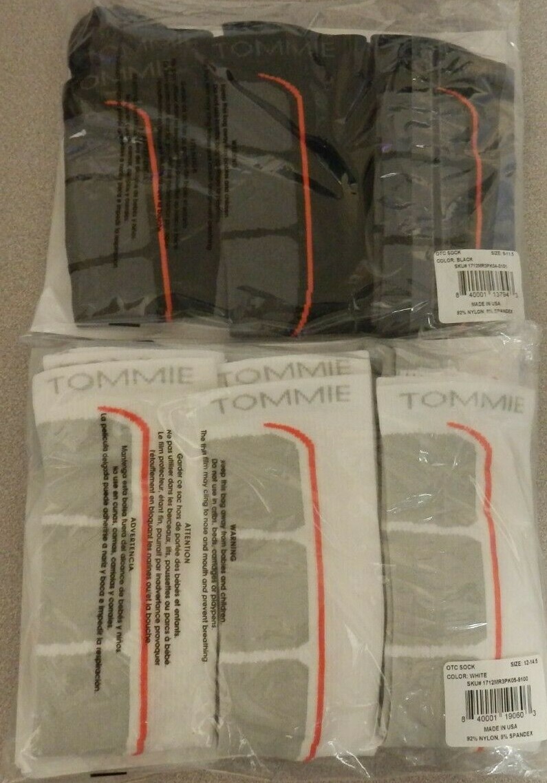 Tommie Copper 3 Pack Men's Socks Performance Fit Compression Over The Calf 