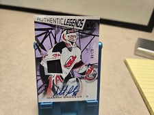 2021-22 SP Game Used Authentic Legends Martin Brodeur Auto PURPLE Patch /10