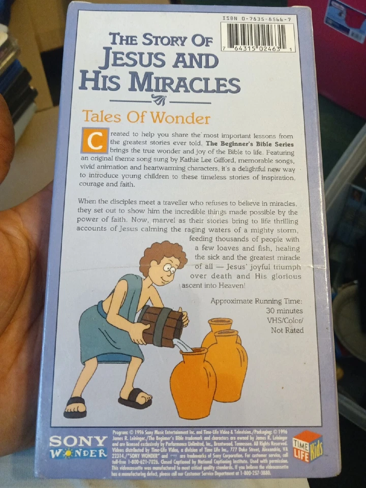NOS SEALED The Beginner's Bible - The Story of Jesus and His Miracles VHS, , - Image 2 of 2