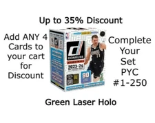 2023-24 Donruss Basketball Green Laser Holo You Pick Complete Set Singles #1-250
