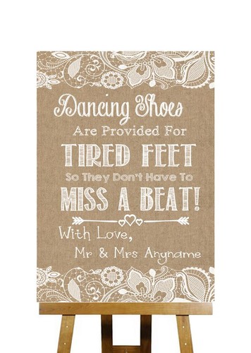 Arpillera \u0026 Lace Efecto Flip Flop Sandalias Para Pies Cansados Boda Signo |  eBay