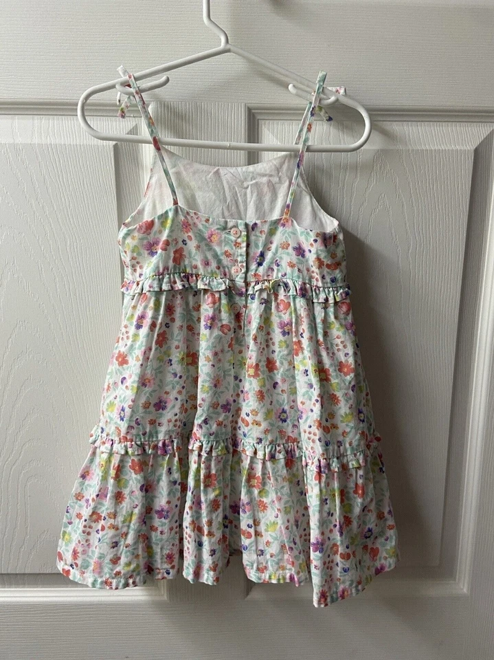 Vestido Solero Osh Kosh 3t Niveles Niños Talla Forrado Floral Correas de Espagueti Foto 2 de 4