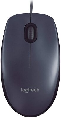 Logitech M 90 Corded Optical USB Mouse Black