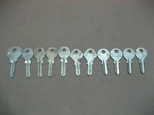 11 NOS 1970's NATIONAL KEY CO. CAR Key Blanks FO36 FO37 FO90 FO19 FO55 OLD 178X