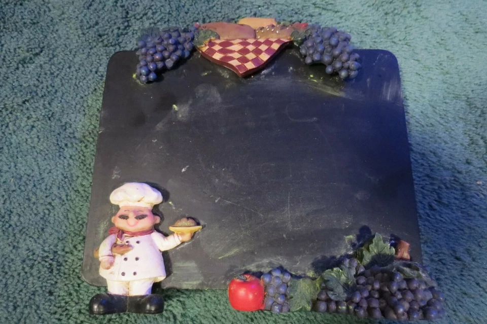 8"L x 6"Tall Kitchen Chef Chalkboard W/Hole To Hold Chalk Write On Both Sides - Image 4 of 4