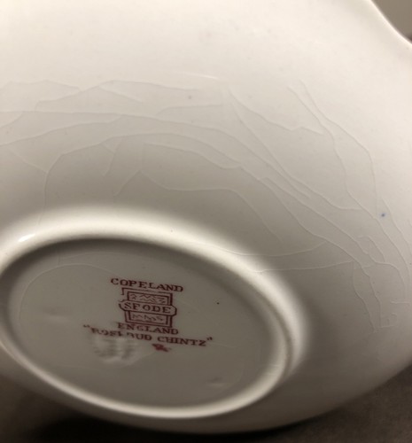 Set of 2 Vintage COPELAND SPODE England Rosebud Chintz SAUCERS 5 1/2" Fine China - 第 8/10 張圖片