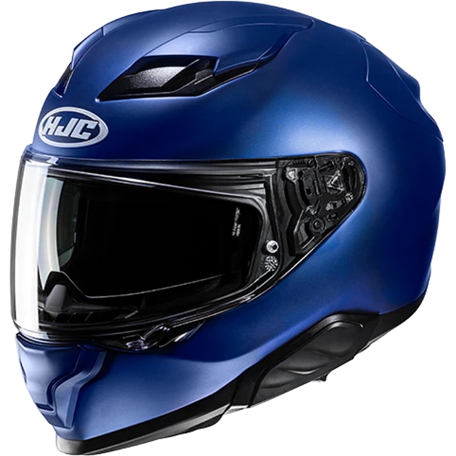 HJC Motorcycle Helmet M - F71 Solid - Fibreglass Integral Blue Metallic Matte