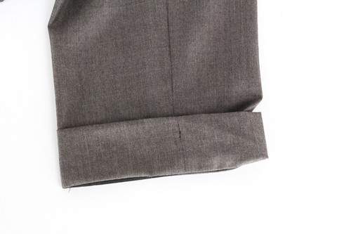 SUITSUPPLY Vigo Men Trousers UK40L Brown Pure Wool Classic Pleated Front - Picture 13 of 15