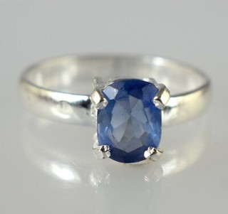 3.80 Ct Natural Ceylon Blue Sapphire Oval Cut Gemstone Certified Birthday Ring