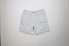 Vintage 90s Streetwear Mens XL Blank Heavyweight Cotton Above Knee Shorts Gray