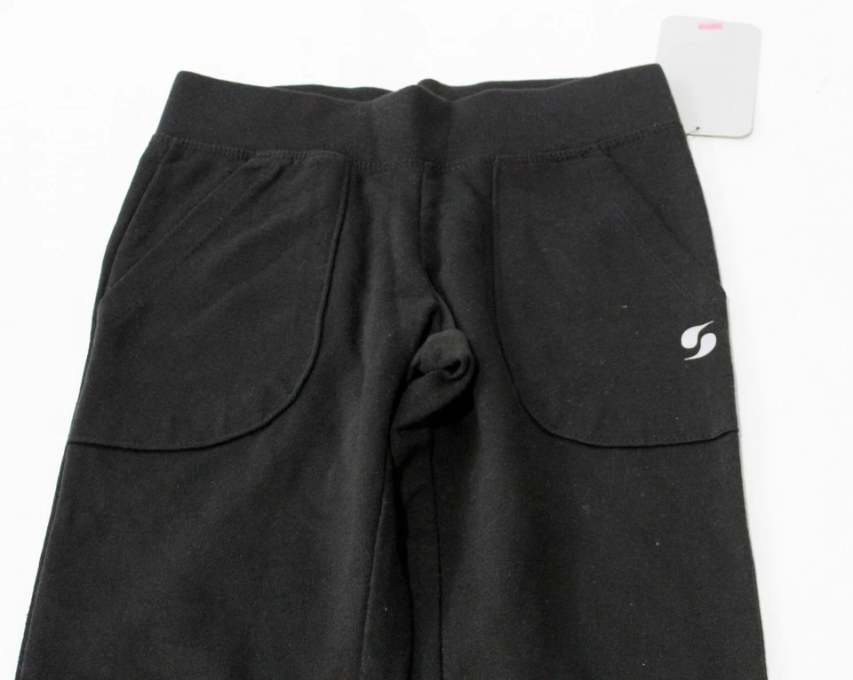 Pantalones de chándal Soffe básicos de tiro bajo con bolsillo frontal JB1 negros pequeños nuevos con etiquetas Foto 2 de 4