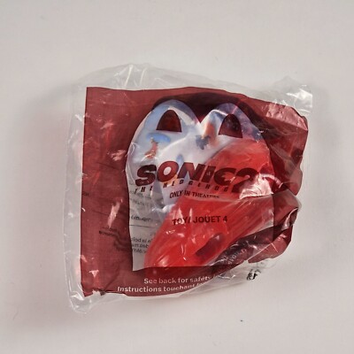 Knuckles Red McDonalds Canada 2021 Sonic 2 Movie Happy Meal Toy #4 New Sealed FR