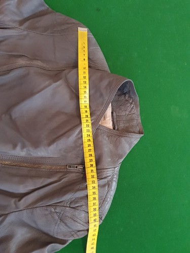Chaqueta de Motociclista de Cuero CERRADA Vintage Barro Talla S - Imagen 14 de 17