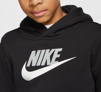 Nike Youth Fleece Hoodie CJ7861-011 Size M Black / White / Grey Pull-Over |  eBay