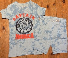 NWT Baby Gap Boys Short Pajamas Marvel Captain America tie-dye u pick size