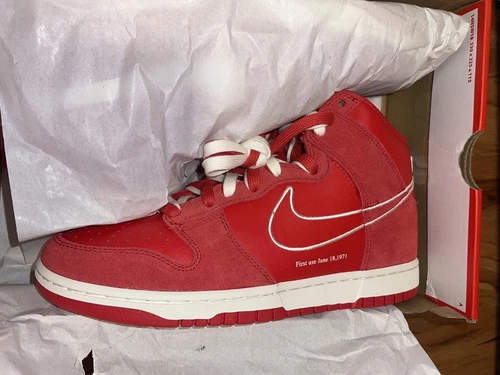 Nike Dunk High Hi SE First Use DH0960-600 Red Sail Size 9.5 NEW DS Deadstock