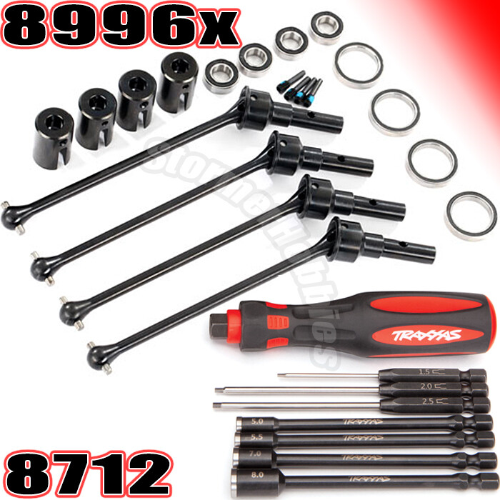Traxxas 8996X - (4) Driveshafts MAXX front/rear AND 8712 HEX and