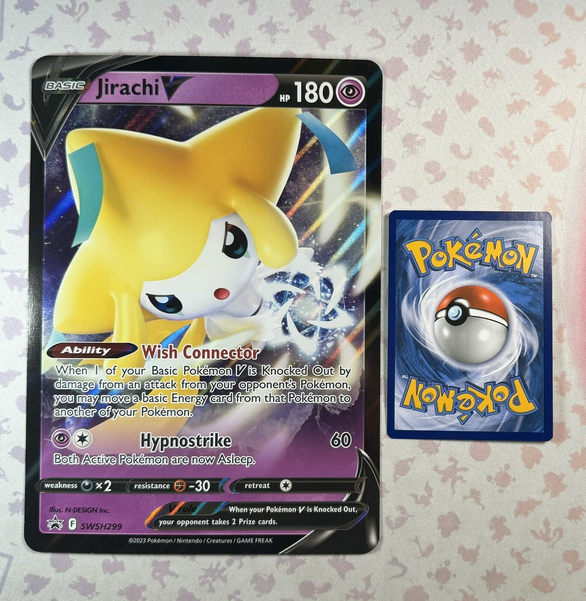 Pokémon JUMBO Jirachi V SWSH299 Ultra Rare Holo Box Promo NM Pokémon JUMBO Jirachi V SWSH299 Ultra Rare Holo Box Promo NM