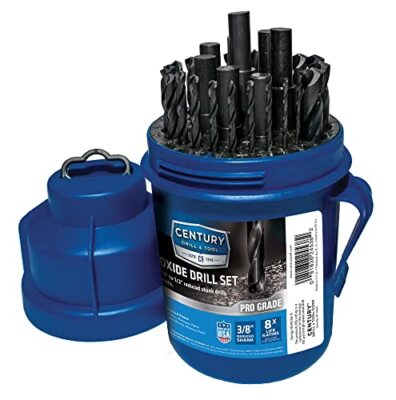 Century Drill 24538 Pro Grade Reduced Shank Black Oxide Drill Set, 29 Piece
