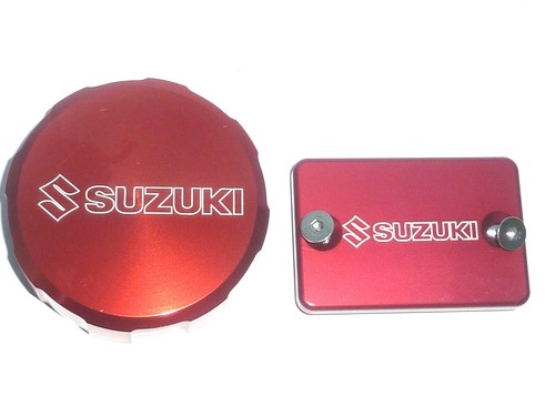 SUZUKI SV1000 2003-04 Front & rear Brake Fluid Reservoir COVERS CAPS LIDS TOP - Picture 3 of 15